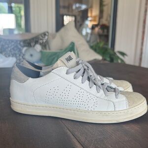 P448 womens White and Beige Sneakers
